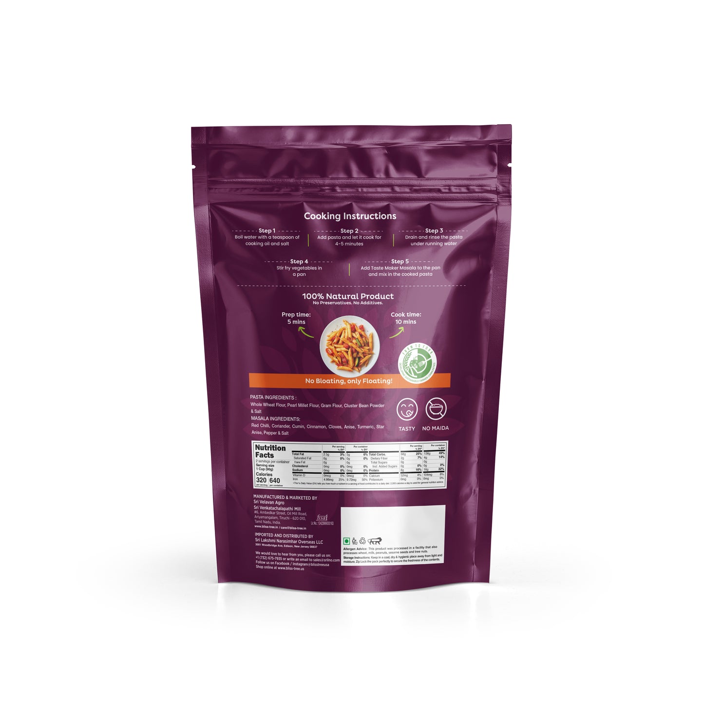 Blisstree Pearl Millet (Bajra) Penne - 180g