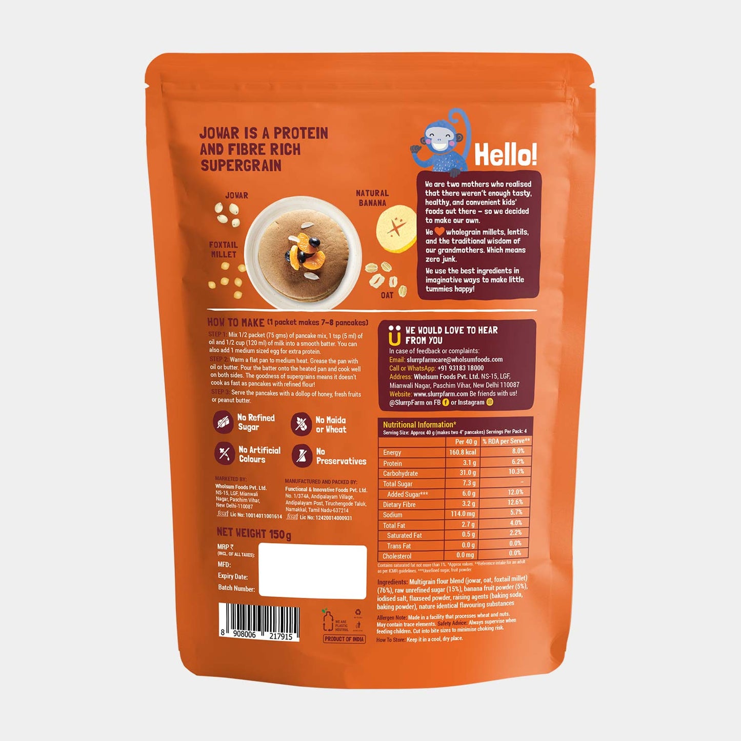 Slurrp Farm Classic Millet Pancake