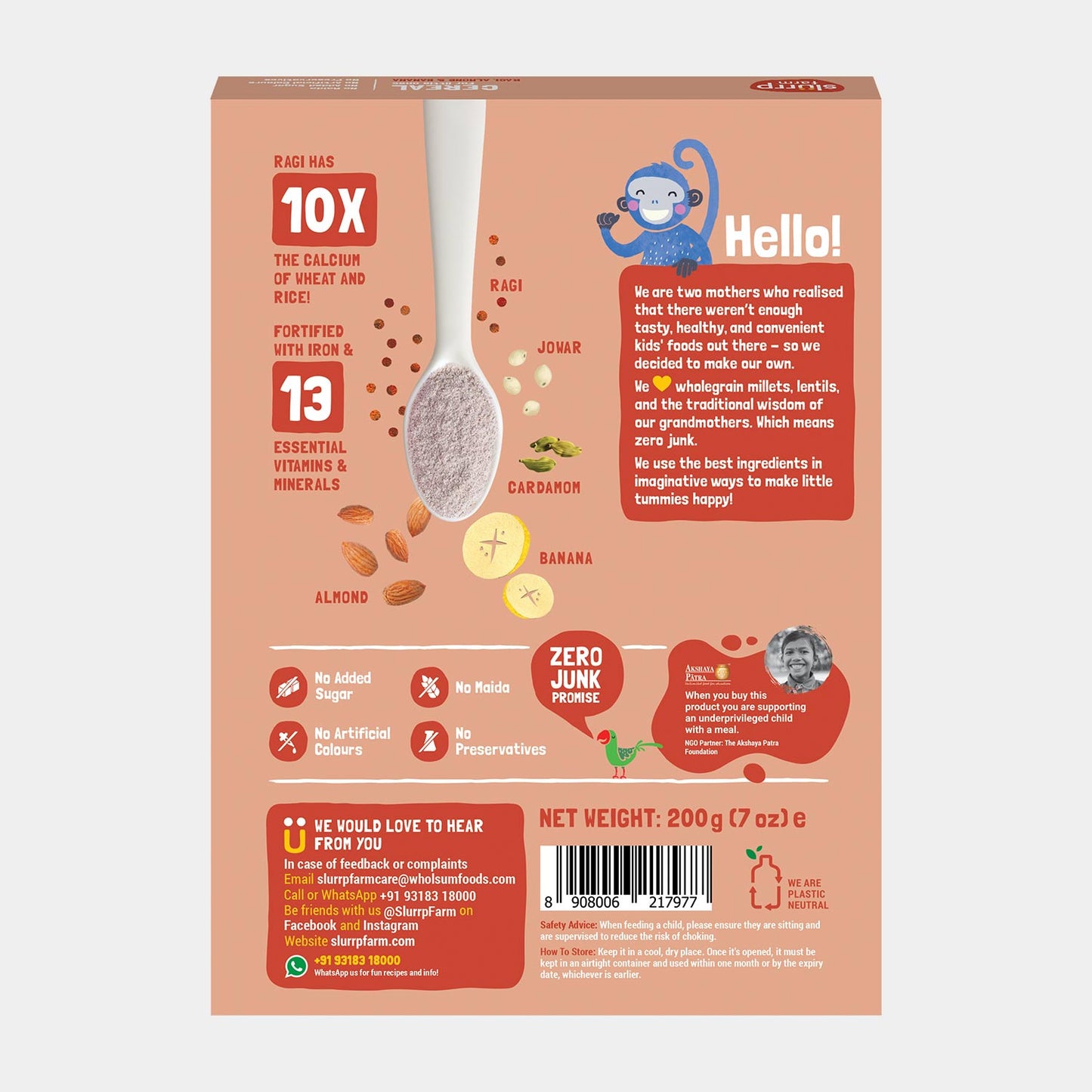 Cereal : Ragi, Almond and Banana Cereal