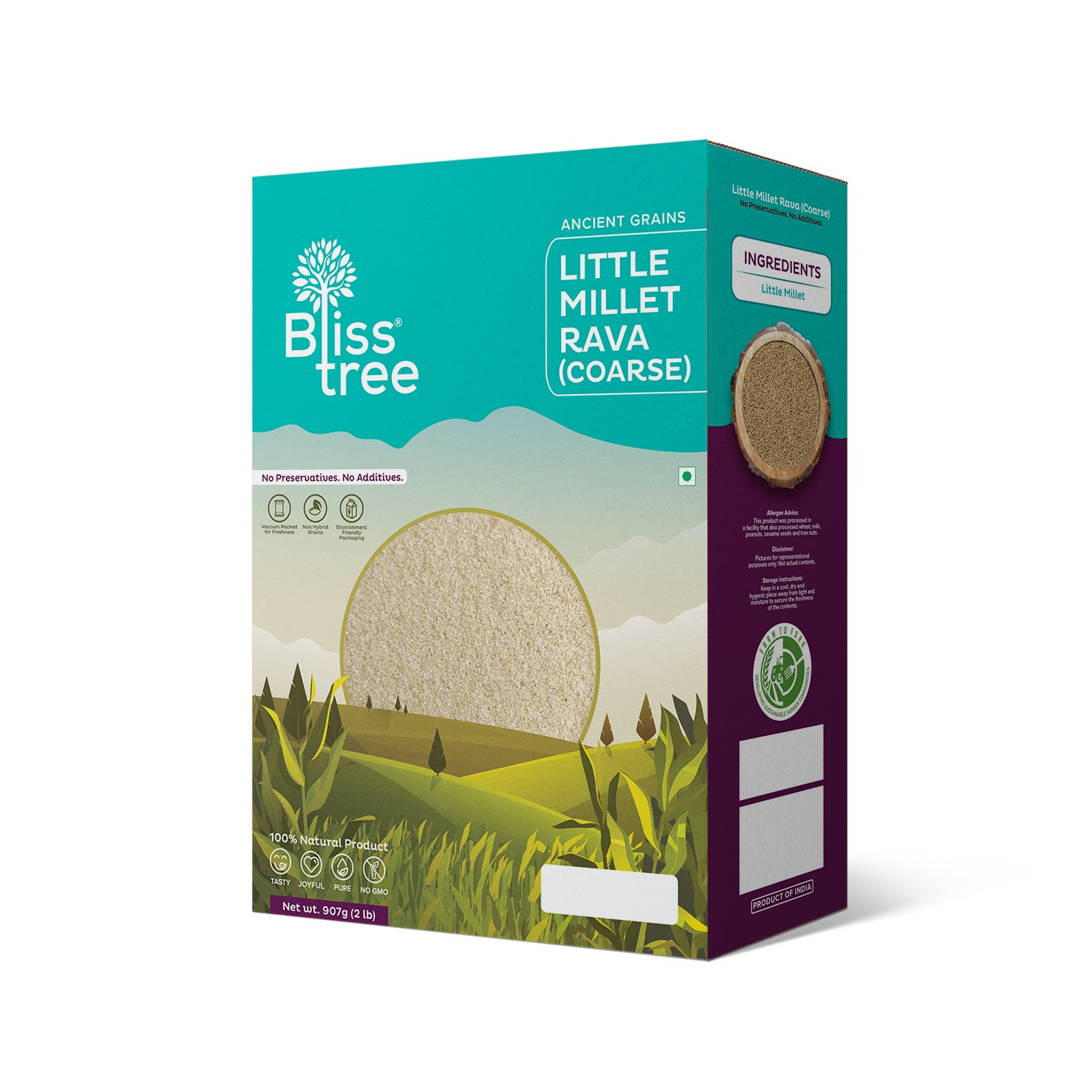Blisstree Little Millet Rava (Coarse) - 2lb