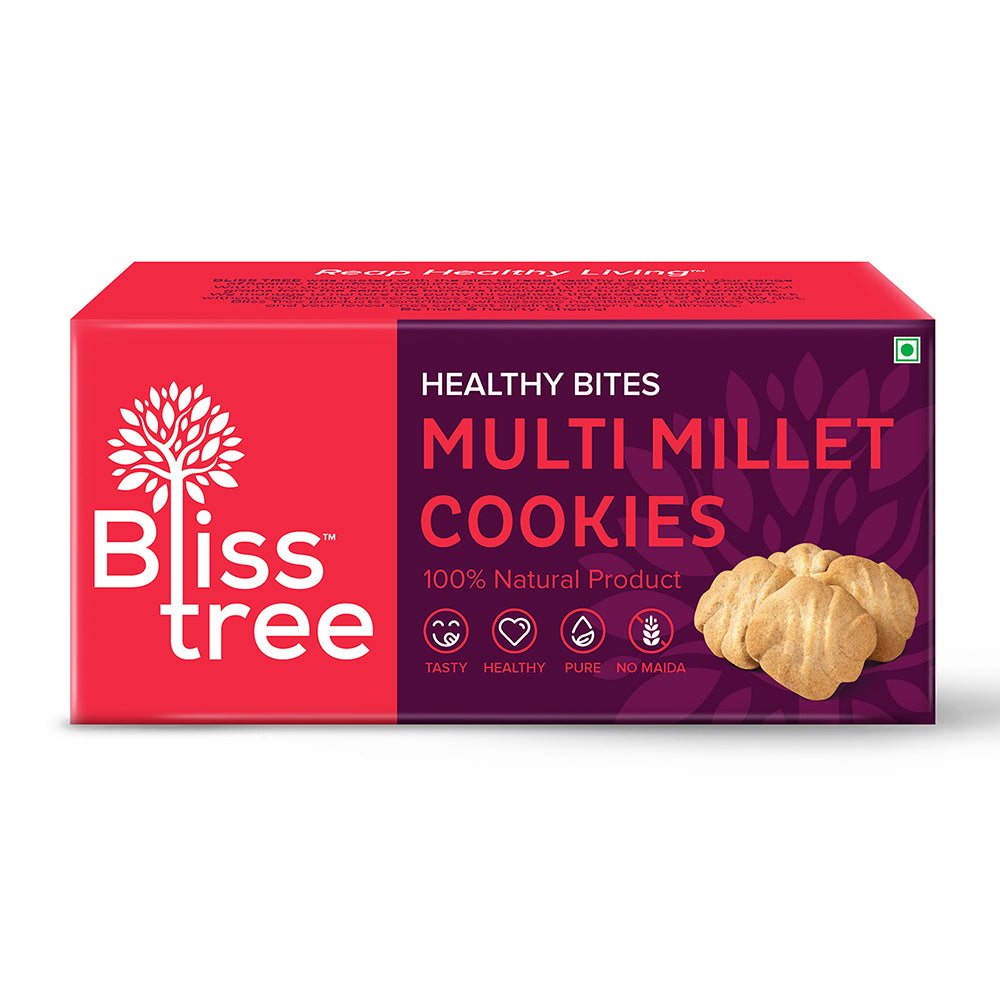Blisstree Millet Cookies Combo Pack – 4 Varieties | Little, Pearl, Multi & Kodo Millet Cookies
