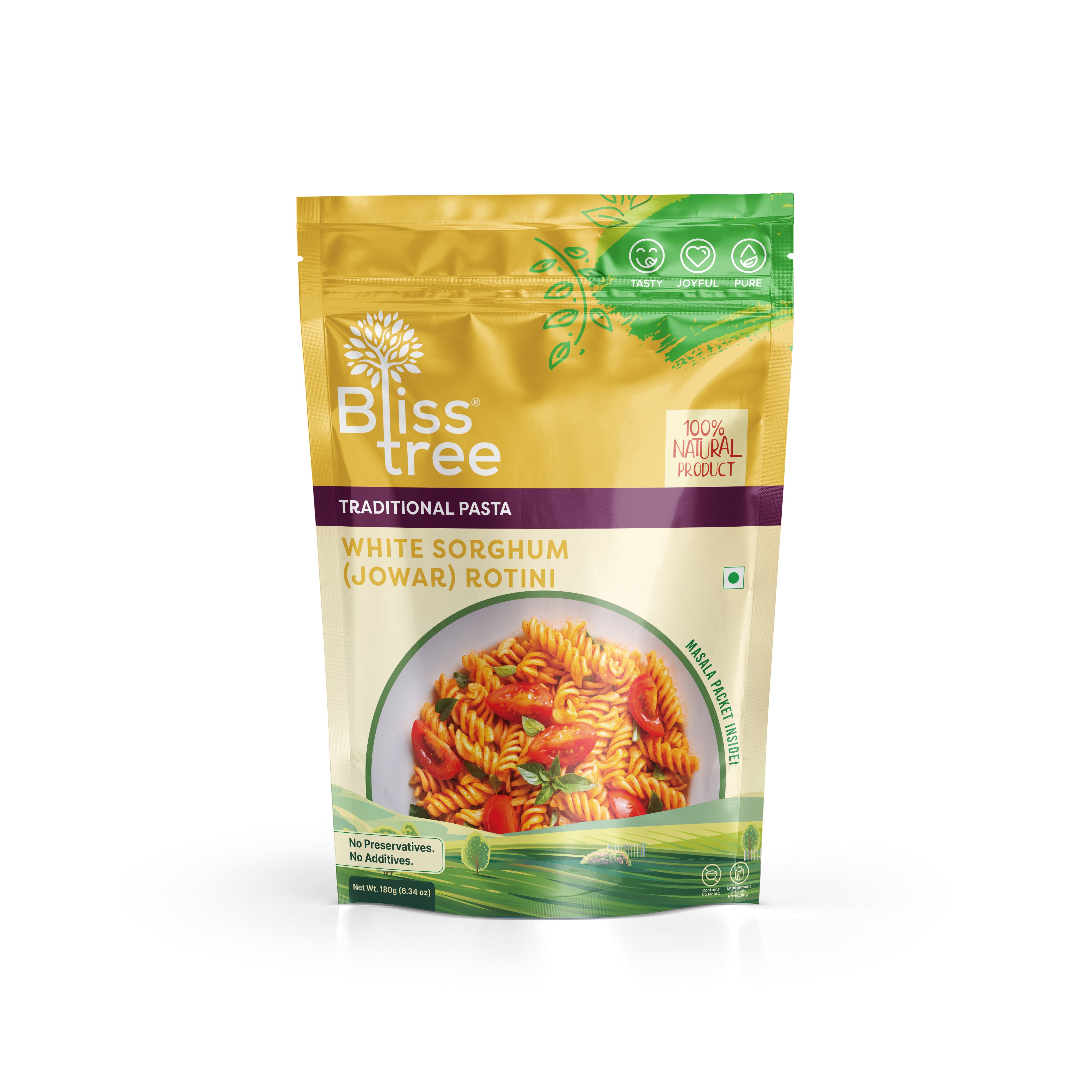 Blisstree White Sorghum (Jowar) Rotini - 180g