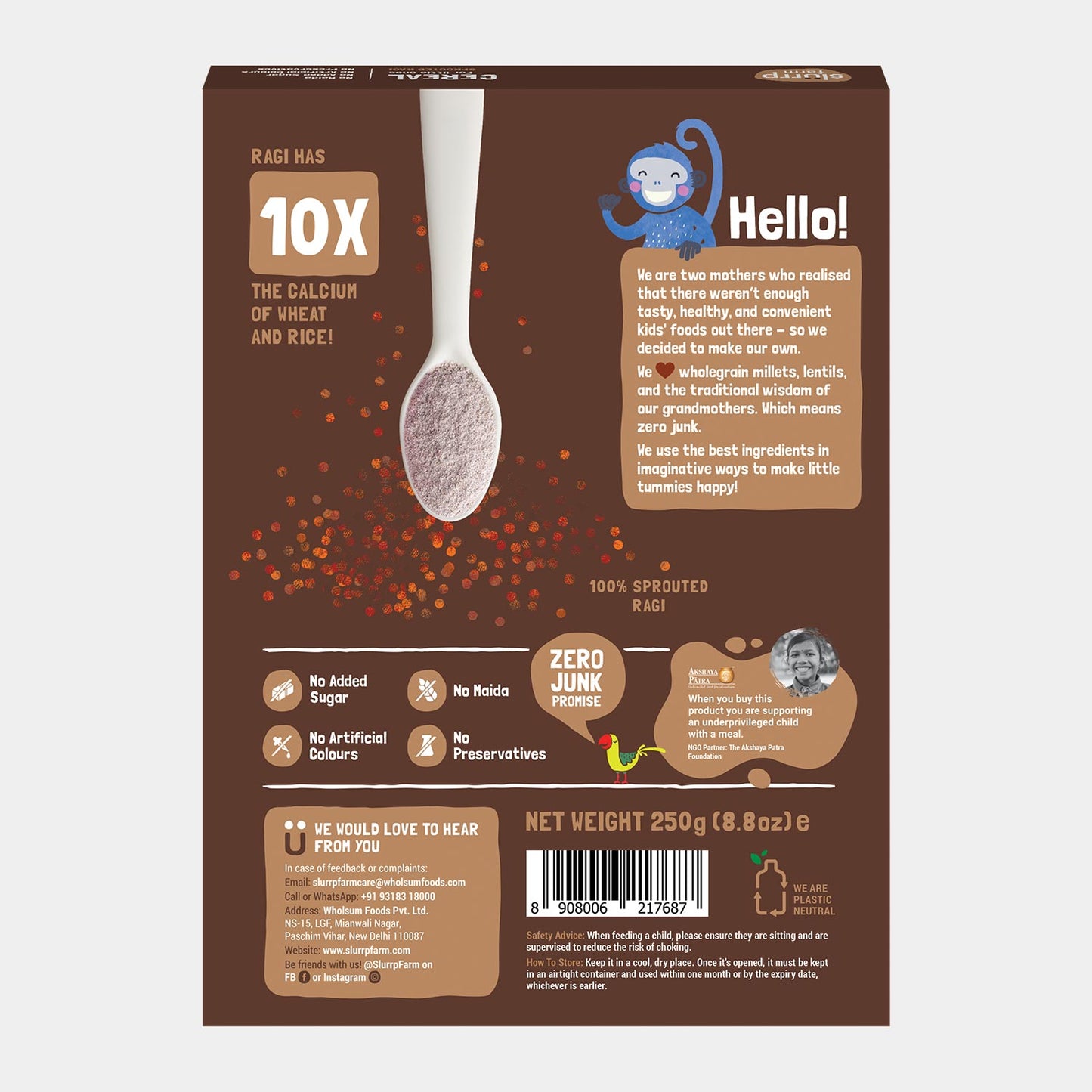 Cereal : Sprouted Ragi Powder - 200g