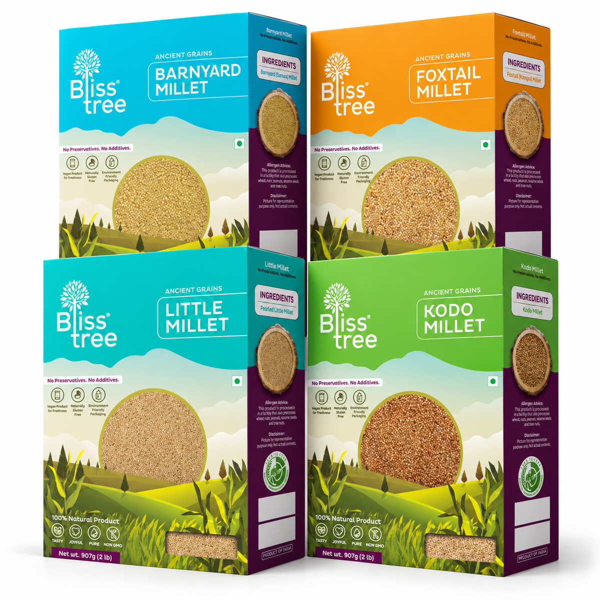 Millets Combo (Kodo, Foxtail, Little & Barnyard) - 8lb