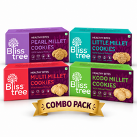 Blisstree Millet Cookies Combo Pack – 4 Varieties | Little, Pearl, Multi & Kodo Millet Cookies