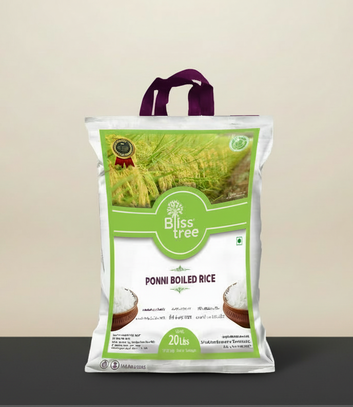 Ponni Boiled Rice ( Semi Polished ) - 20lb