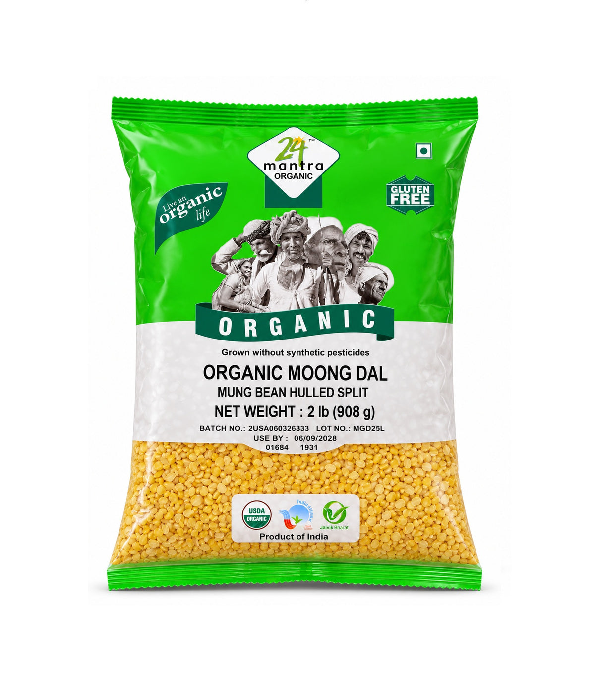 24 Mantra Organic Moong Dal- 2lb